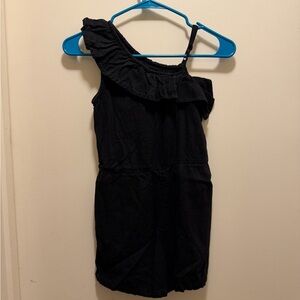 Old Navy Black One-Shoulder Ruffle Romper
